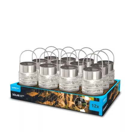 Modee Lighting LED Szolár Napelemes Lámpás LT011 (H16xD8,5cm) (12db/display)