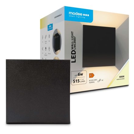 Modee LED Fali Lámpa (LWL0007) 6W IP65 100x100x100mm 4000K (515 lumen)