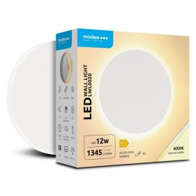   Modee LED Fali Lámpa (LWL0020) 12W IP65 D160x60mm 4000K (1345 lumen) Fehér