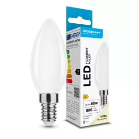   Modee LED Izzó Filament Milky Gyertya C35 7W E14 360° 4000K (806 lumen) ERP