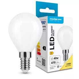   Modee LED Izzó Filament Milky G.Mini G45 4W E14 360° 2700K (470 lumen) ERP