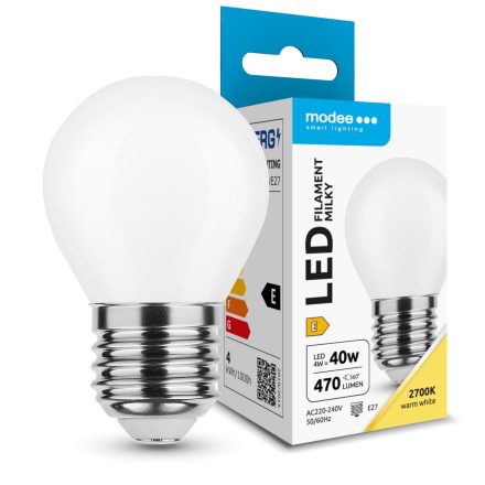 Modee LED Izzó Filament Milky G.Mini G45 4W E27 360° 2700K (470 lumen) ERP