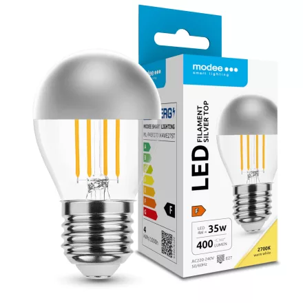 Modee LED Izzó Filament G.Mini P45 Silver Top 4W E27 320° 2700K (400 lumen)