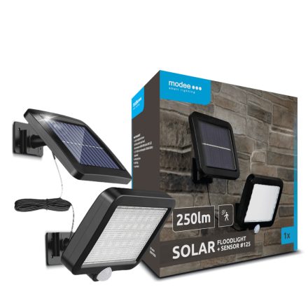 Modee Lighting LED Szolár Napelemes Reflektor WS125 + sensor (250 lumen)