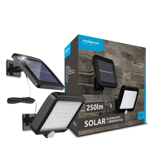  Modee Lighting LED Szolár Napelemes Reflektor WS125 + sensor (250 lumen)