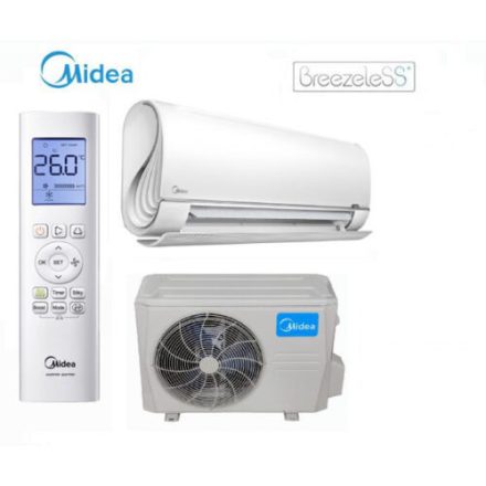 MIDEA BREEZELESS+ MSF3-09-SP INVERTERES SPLIT KLÍMA CSOMAG 2,6 KW