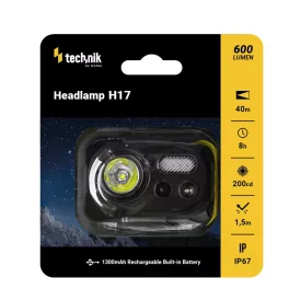  Technik Fejlámpa H17 (akkumulátoros) L2 LED + micro USB IP67 (600 lumen)