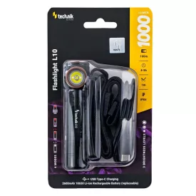   Technik Fejlámpa L10 (+1x18650 2600mAh) SST25 + USB-C (1000 lumen)