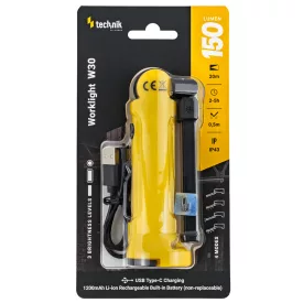   Technik Elemlámpa W30 (akkumulátoros - 1200mAh) COB + 1x2835 LED (150 lumen)