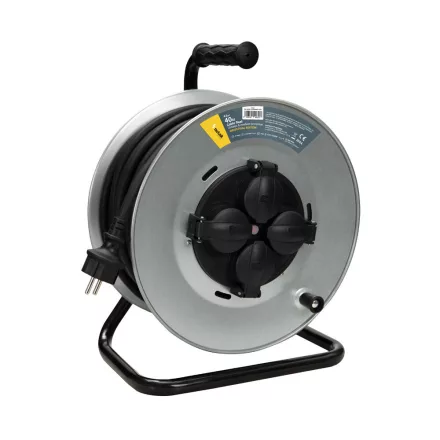Technik Industrial Kábeldob 4-er 40m 2,5mm2 H07RN-F (IP44) 16A Fémház
