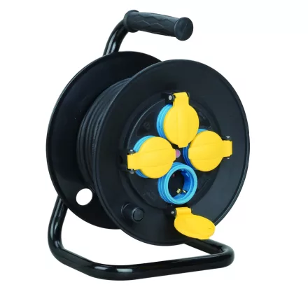 Technik Industrial Kábeldob 4-er 50m 1,5mm2 H07RN-F (IP44) 16A
