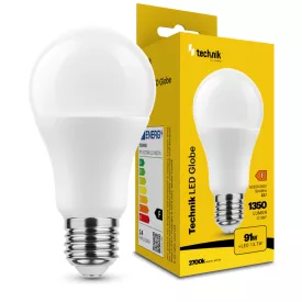   Technik LED Izzó Globe A60 13,7W E27 360° 2700K (1350 lumen) ERP