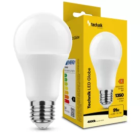   Technik LED Izzó Globe A60 13,7W E27 360° 4000K (1350 lumen) ERP
