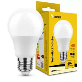   Technik LED Izzó Globe A60 8,8W E27 360° 4000K (806 lumen) ERP