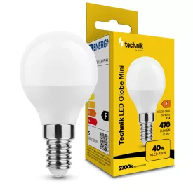   Technik LED Izzó Globe Mini G45 4,9W E14 360° 2700K (470 lumen) ERP