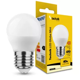   Technik LED Izzó Globe Mini G45 4,9W E27 360° 4000K (470 lumen) ERP