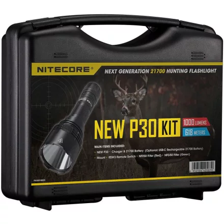 Nitecore Vadászlámpa Szett NEW P30 (1x21700) CREE XP-L HI V3 (1000 lumen) Econom