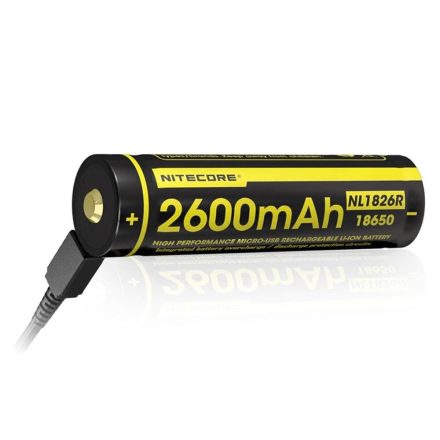 Nitecore Kellék Akkumulátor 18650 NL1826R USB-C tölthető 2600mAh 3,7V B1
