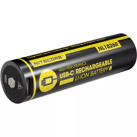 Nitecore Kellék Akkumulátor 18650 NL1826R USB-C tölthető 2600mAh 3,7V B1