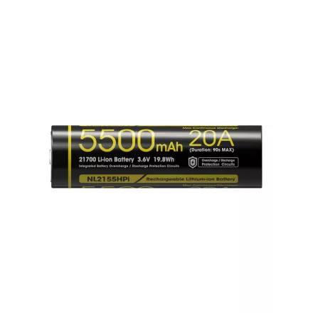 Nitecore Kellék Akkumulátor 21700 NL2155HPi 5500mAh 3,6V B1