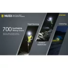 Nitecore Fejlámpa NU33 (Beépített Akkumulátor) HP LED (700 lumen)
