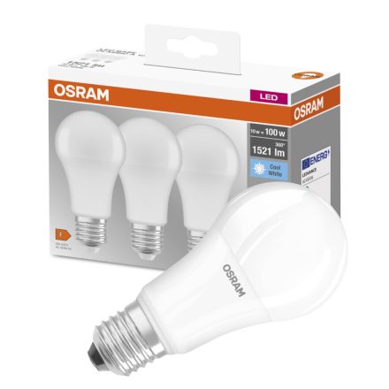 3db LED izzó E27 A60 14W = 100W 1521lm 4000K Semleges 360° OSRAM