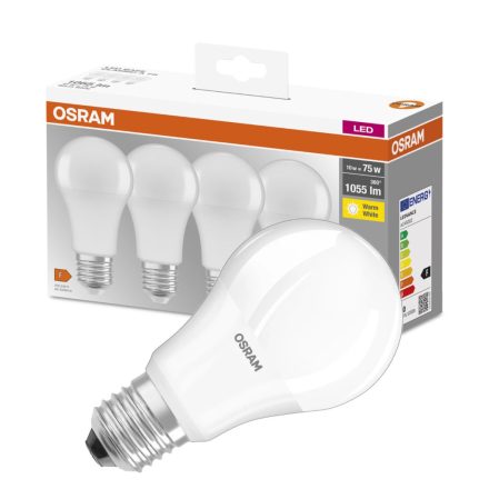 4db LED izzó E27 A60 11W = 75W 1055lm 2700K  300° OSRAM