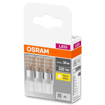 3PAK LED G9 KAPSZULA 2.6W = 30W 320lm 2700K  OSRAM alap