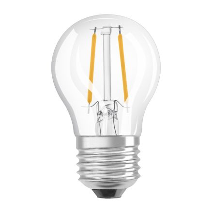 LED izzó E27 P45 CL 1.5W = 15W 136lm 2700K 300° OSRAM STAR izzószál