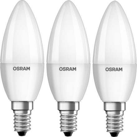 3PAK LED izzó E14 B35 7W = 60W 806lm 2700K meleg 200° OSRAM ÉRTÉK