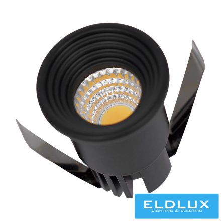 UNIVERSO Mini spot lámpatest 3w 6500k 300lm 30° IP20 Fekete D35x47mm kivágás:D28mm
