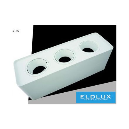 UNIVERSO Falon kívüli spotlámpa 3xPAR16 foglalat nélkül IP20 Fehér 298x88x110mm