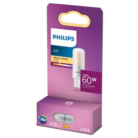 G9 LED izzó KAPSZULA 4.8W = 60W 570lm 2700K Meleg PHILIPS