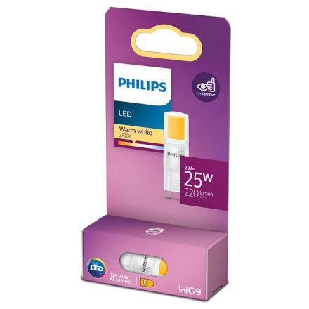 G9 LED izzó KAPSZULA 2W = 25W 220lm 2700K Meleg PHILIPS