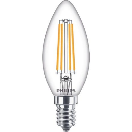 LED gyertyakörte E14 B35 6.5W = 60W 806lm 2700K meleg izzószál PHILIPS