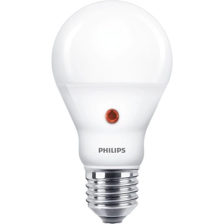 E27 A60 LED izzó 6.5W = 60W 806lm 4000K Semleges 250° PHILIPS alkonyérzékelővel