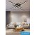 UNIVERSO Mennyezeti lámpa 45w 3600lm 3000K IP20 fekete 640x640x110mm