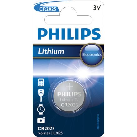 Philips CR2025 Lithium Gombelem B1