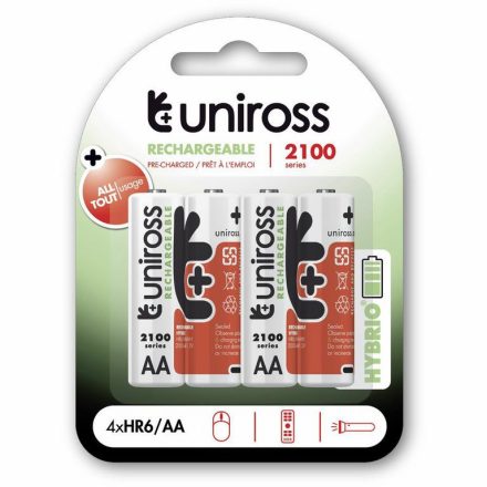 Uniross Ceruza Akkumulátor Ni-MH HYBRIO 2100 mAh AA Uniross