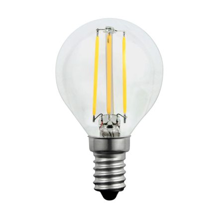 E14 P45 LED izzó 4W = 35W 400lm 3000K 360° GOLDLUX izzószál (Polux)