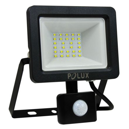 LED reflektor 20W 1600lm 3000K fekete mozgás- és alkonyérzékelővel GOLDLUX (Polux)