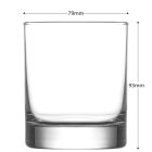 Pohár Ada, LAV, üveg, whiskyhez, 320 ml, 79x93 mm, csomag. 6 db