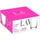 Pohár Liberty, LAV, üveg, whiskyhez, 280 ml, 74x88 mm, csomag. 6 db