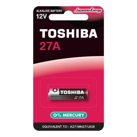 TOSHIBA speciális alkáli elem 27A 12V MN27 L828 buborékfólia 1 db.