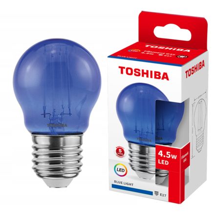 E27 G45 LED izzó 4,5 W = 40 W kék izzószál TOSHIBA