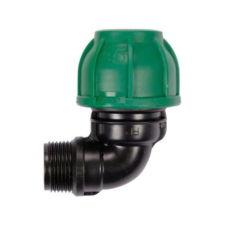 Gyorscsatlakozó külső menetes 90°-os PP 25mm 3/4"