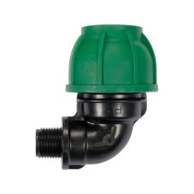   Gyorscsatlakozó külső menetes 90°-os PP GZ 32mm 1/2"