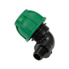 Gyorscsatlakozó külső menetes 90°-os PP GZ 32mm 1/2"