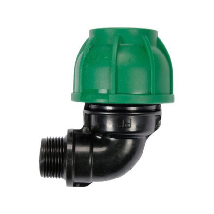 Gyorscsatlakozó külső menetes 90°-os PP GZ 32mm 3/4"
