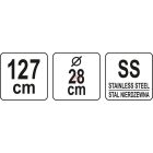 Diószedő teleszkópos alumínium nyéllel 127 x 28cm